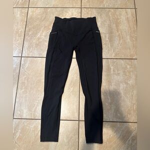 Black Lululemon With Pockets Leggings Size 10